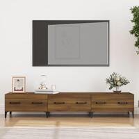 Tv-bord 150x34,5x30 cm konstrueret træ brun egetræsfarve