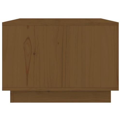 Sofabord 80x50x35 cm massivt fyrretræ gyldenbrun