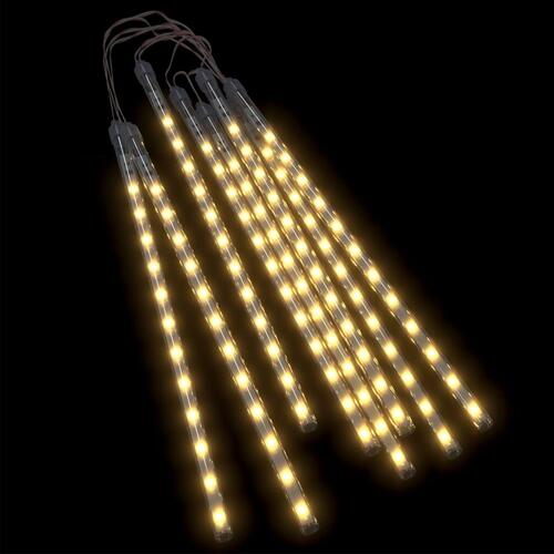 Meteorlys 8 stk. 30 cm 192 LED'er indendørs/udendørs varm hvid