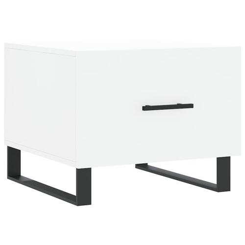 Sofabord 50x50x40 cm konstrueret træ hvid