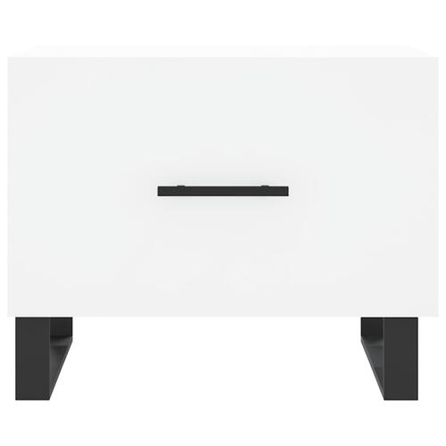 Sofabord 50x50x40 cm konstrueret træ hvid