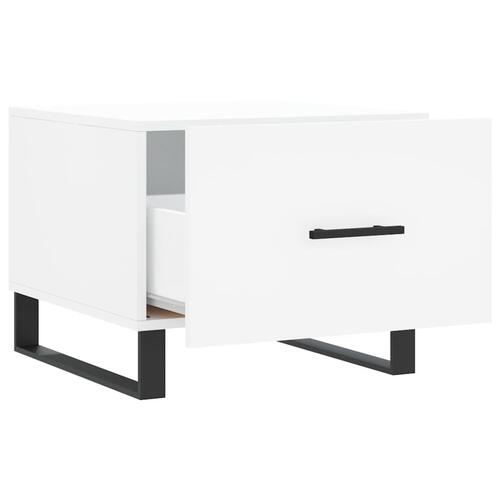 Sofabord 50x50x40 cm konstrueret træ hvid
