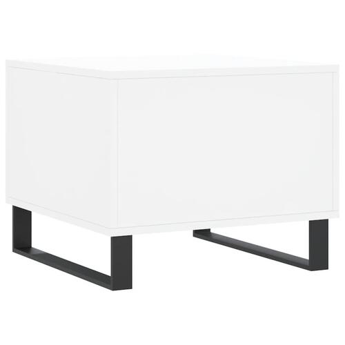 Sofabord 50x50x40 cm konstrueret træ hvid
