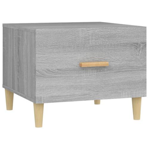 Sofabord 50x50x40 cm konstrueret træ grå sonoma-eg