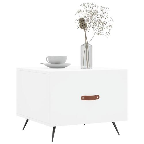 Sofabord 50x50x40 cm konstrueret træ hvid
