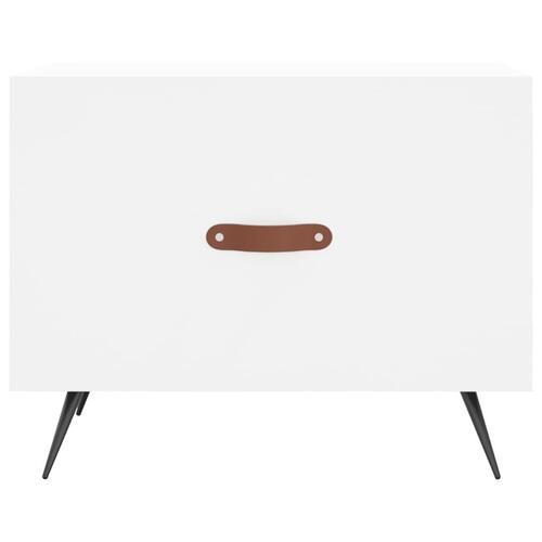 Sofabord 50x50x40 cm konstrueret træ hvid