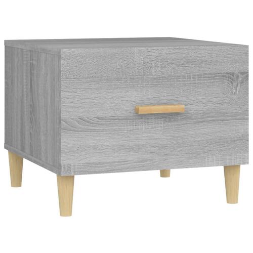 Sofaborde 2 stk. 50x50x40 cm konstrueret træ grå sonoma-eg