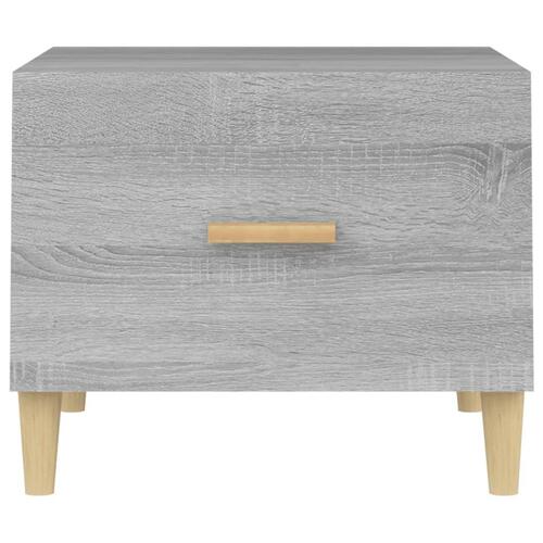 Sofaborde 2 stk. 50x50x40 cm konstrueret træ grå sonoma-eg