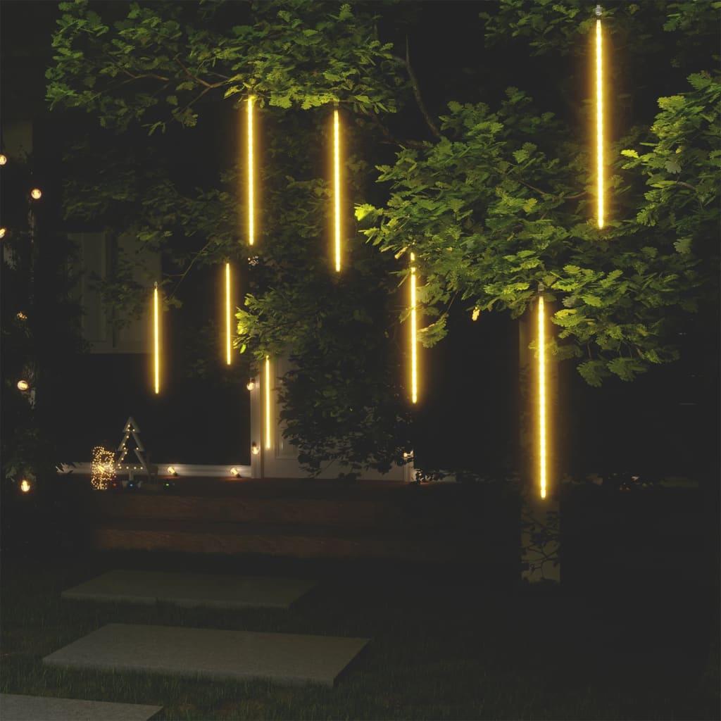 Meteorlys 8 stk. 50 cm 288 LED'er indendørs/udendørs varm hvid