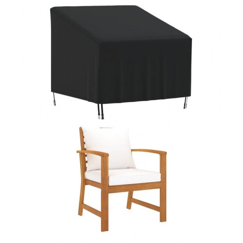 Overtræk til havestol 90x90x50/75 cm 420D oxfordstof sort