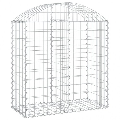 Buet gabionkurv 100×50×100/120 cm i galvaniseret jern