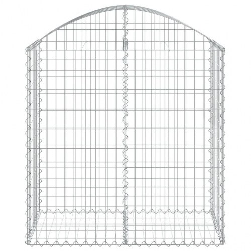 Buet gabionkurv 100×50×100/120 cm i galvaniseret jern