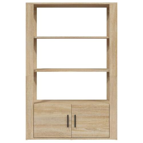 Skænk 80x30x119,5 cm konstrueret træ sonoma-eg