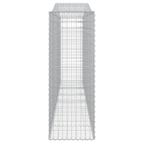 Buede gabionkurve - 3 stk. 400×50×140/160 cm i galvaniseret jern