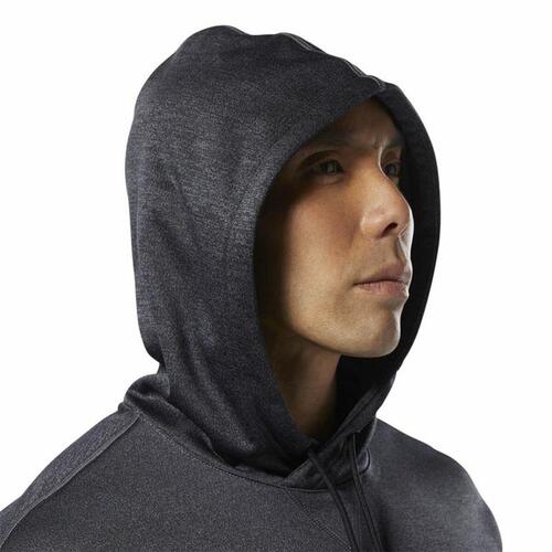Hættetrøje til Kvinde Reebok Ready Poly Fleece Mørkegrå S