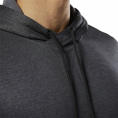 Hættetrøje til Kvinde Reebok Ready Poly Fleece Mørkegrå S