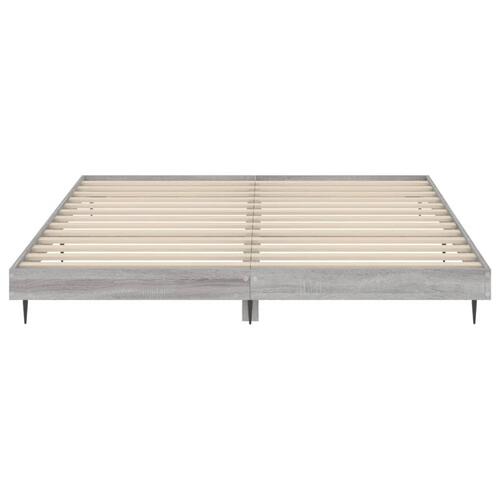 Sengestel uden madras 160x200 cm konstrueret træ grå sonoma-eg
