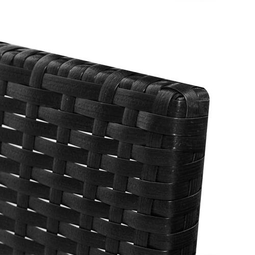 Loungesæt til haven 3 dele med hynder polyrattan sort