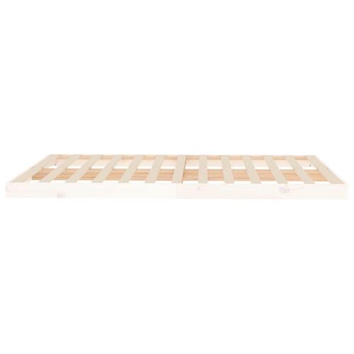Sengeramme 140x200 cm massivt fyrretræ hvid