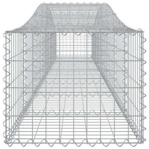 Buet gabionkurv 400×50×40/60 cm - galvaniseret jern stenvæg