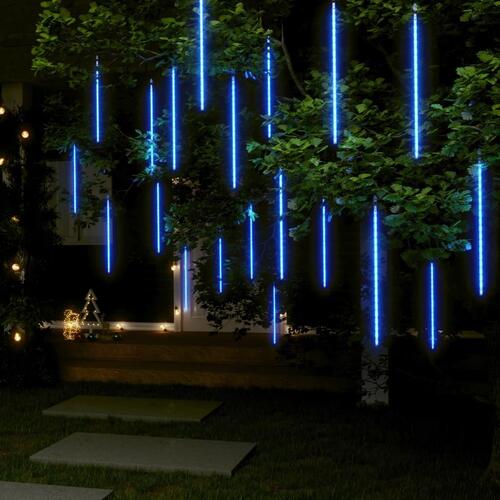 Lyskæder meteorregn 20 stk. 50 cm 720 LED'er inde/ude blåt lys