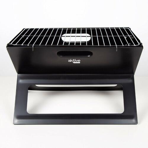 Havegrill Transportabel Aktive Sort Stål Jern 45 x 30 x 29 cm