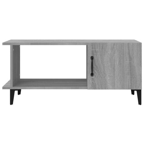 Sofabord 90x50x40 cm konstrueret træ grå sonoma-eg