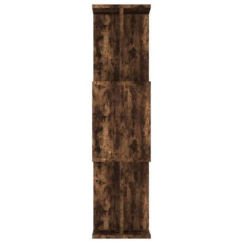 Bogreol/rumdeler 80x24x96 cm konstrueret træ røget egetræ