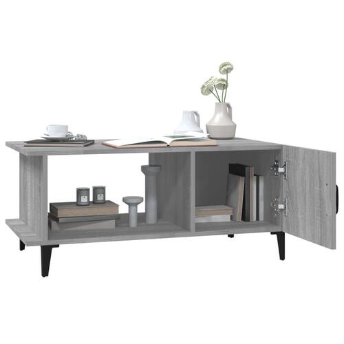 Sofabord 90x50x40 cm konstrueret træ grå sonoma-eg