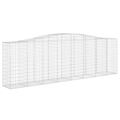 Buet gabionkurv 400x50x120/140 cm galvaniseret jern