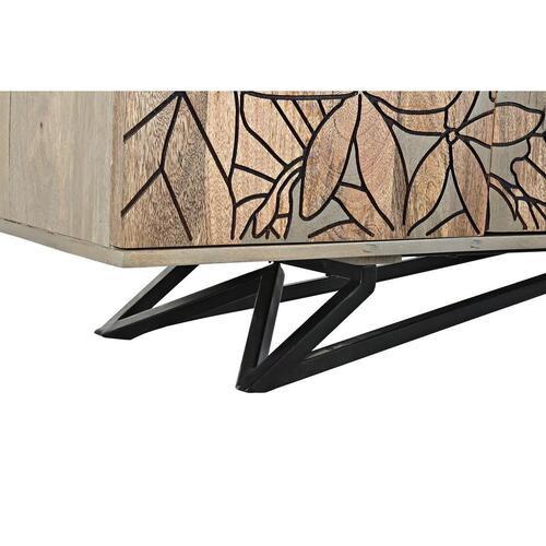 Skænk Natur Grå Metal Mangotræ (177 x 45 x 74 cm)