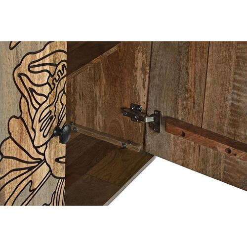 Skænk Natur Grå Metal Mangotræ (177 x 45 x 74 cm)