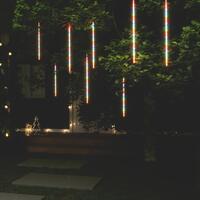 Lyskæde meteorregn 8 stk. 50 cm 288 LED'er farverigt lys