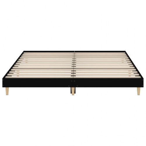 Sengestel 120×200 cm i konstrueret træ - sort