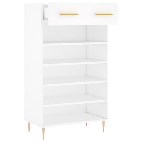 Skoreol 60x35x105 cm konstrueret træ hvid