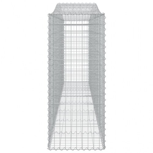 Buede gabionkurve - 2 stk. 400×50×120/140 cm i galvaniseret jern