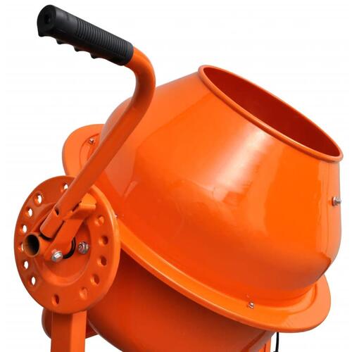 Cementblander elektrisk 63 l 220 W stål orange