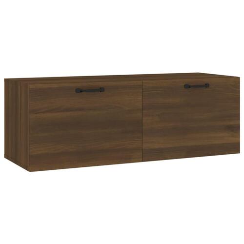 Vægskab 100x36,5x35 cm konstrueret træ brun egetræsfarve