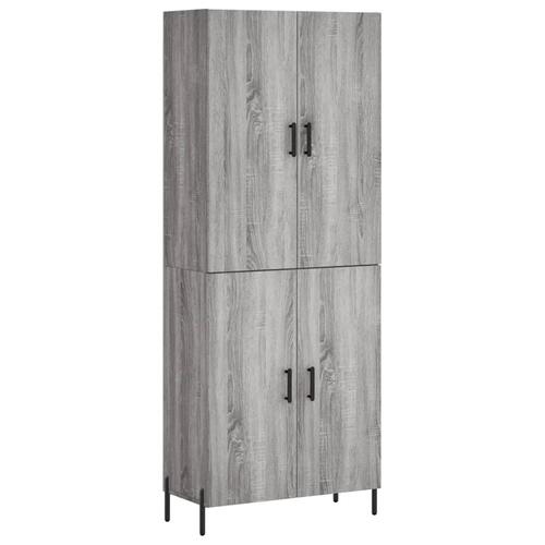 Højskab 69,5x34x180 cm konstrueret træ grå sonoma-eg