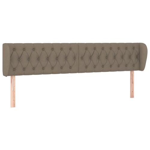 Sengegavl med kanter 183x23x78/88 cm stof gråbrun