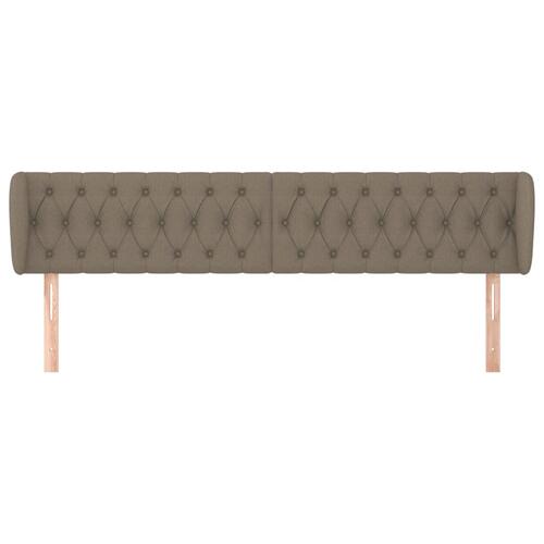 Sengegavl med kanter 183x23x78/88 cm stof gråbrun