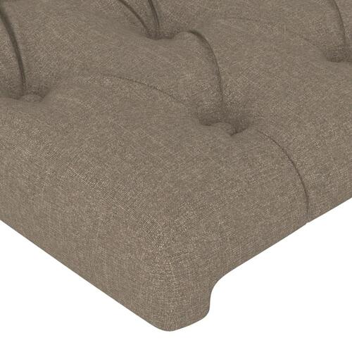 Sengegavl med kanter 183x23x78/88 cm stof gråbrun
