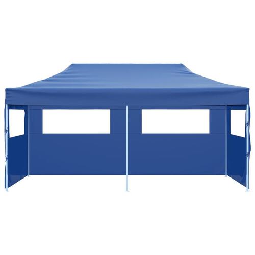 Foldbart pop-up-festtelt 3 x 6 m blå