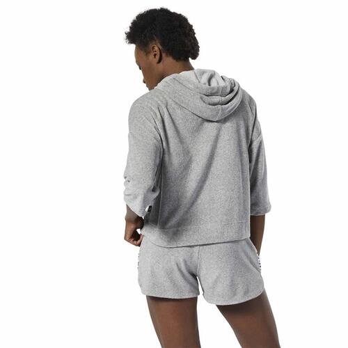 Hættetrøje til Kvinde Reebok Wor Mørkegrå S