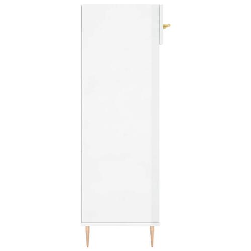 Skoreol 60x35x105 cm konstrueret træ hvid højglans