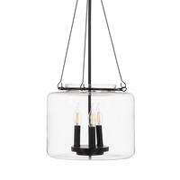 Loftslampe Sort Krystal Jern 220-240 V 35 x 35 x 72 cm