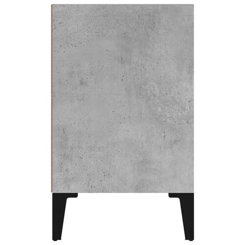 Sengeborde 2 stk. med metalben 40x30x50 cm betongrå
