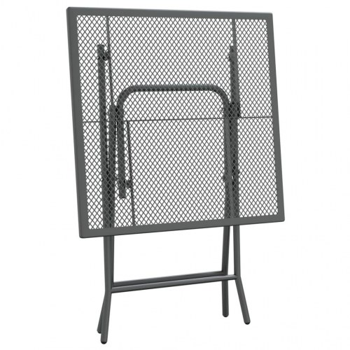 Havebord 60 × 60 × 72 cm i strækmetalnet - antracitgrå