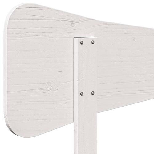 Sengegavl 140 cm massivt fyrretræ hvid