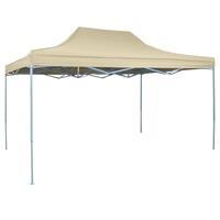 Foldbart telt pop-up 3 x 4,5 m cremefarvet